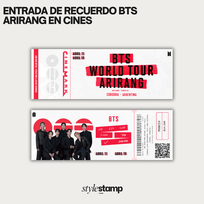 Entrada de recuerdo BTS - CINE VER.
