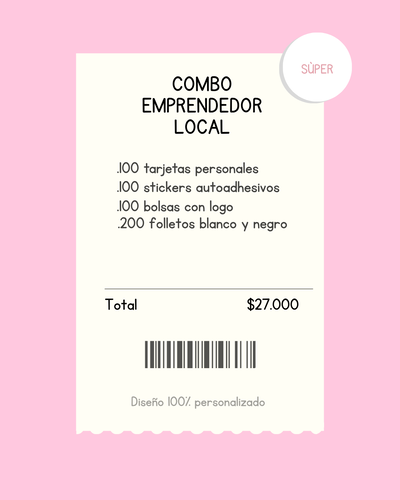 Combo emprendedor local super