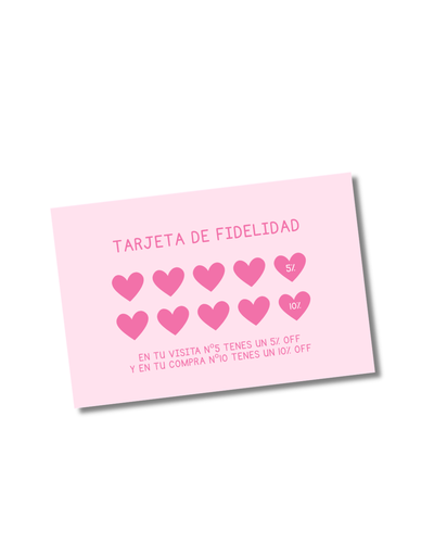 Postal de fidelidad rosa