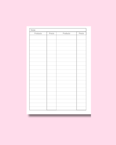 Talonario lista de ventas A5