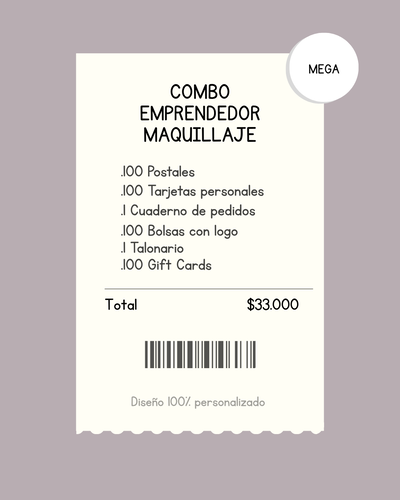 Combo emprendedor maquillaje mega