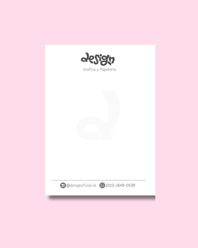 Talonario personalizado 20x15 cm.