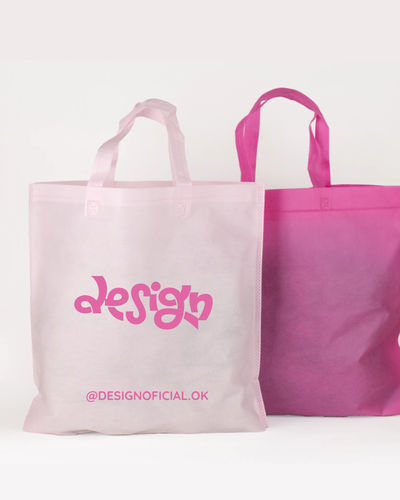 Bolsa friselina estampada personalizada 30x40x10 cm. ecologica
