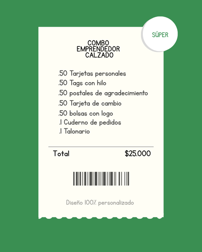 Combo emprendedor calzados super