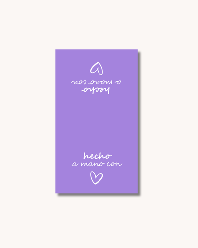 Cierra Envío hecho con amor lila