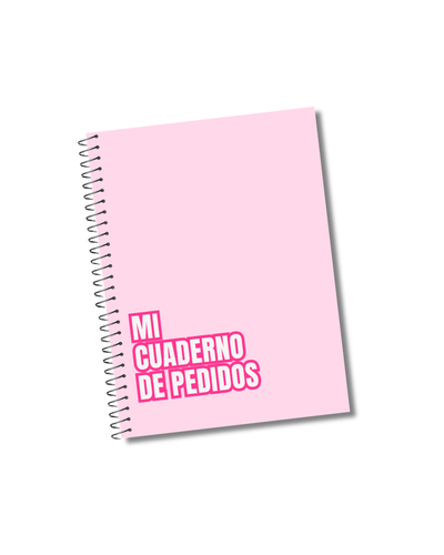Cuaderno de pedidos rosa 