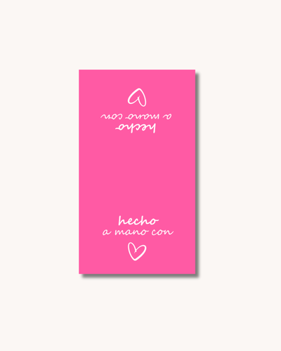 Cierra Envío hecho con amor rosa