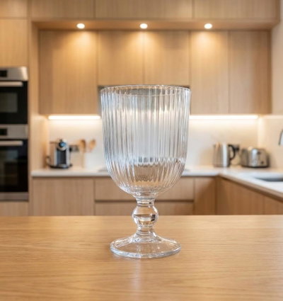 Set x6 Copas de Cristal "Linear Design" – Transparencia Pura