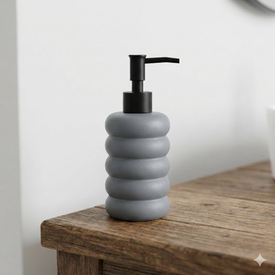 Dispenser de Baño "Wave" – Cerámica Gris