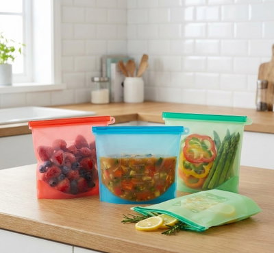 Bolsa de Silicona Reutilizable Hermética – 1 Litro