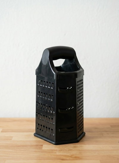 Rallador de Cocina Hexagonal en Acero Negro