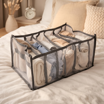 Organizador de Tela para Ropa con Visor Transparente