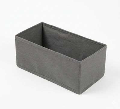 Organizador de Tela Rectangular Gris 28cm