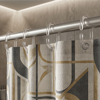 Ganchos de Acrílico Transparente para Cortina de Baño (12 Unidades)