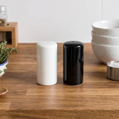 Juego de Salero y Pimentero de Porcelana Minimalista