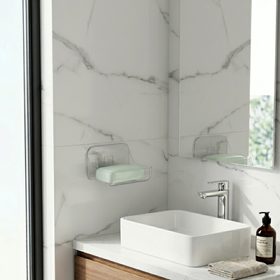 Jabonera Colgante de Acrílico Transparente para Ducha