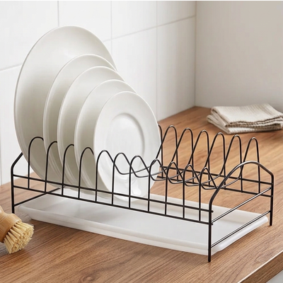 Escurridor de Platos de Alambre Negro de Diseño