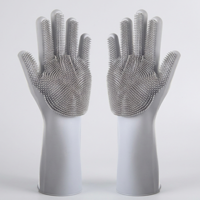 Par de Guantes de Silicona Multiuso con Cerdas Limpiadoras