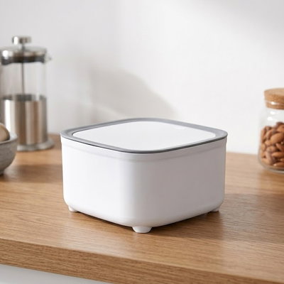 Cesto de Basura Mini para Escritorio o Mesa Blanco
