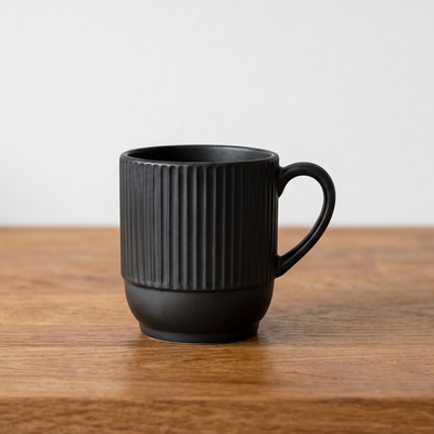 Taza Versátil de 380 cc con Diseño Acanalado