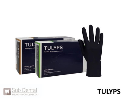 GUANTES DE NITRILO NEGRO X 100 UNIDADES – TULYPS