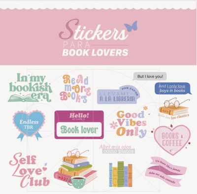 Pack stickers - Book lover