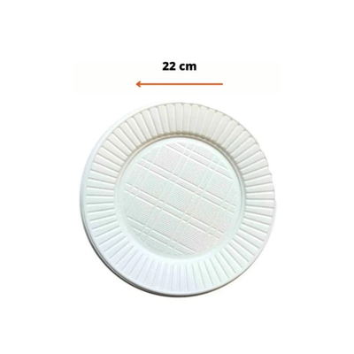 Plato Grande de Plastico 17CM paquete 50 unidades