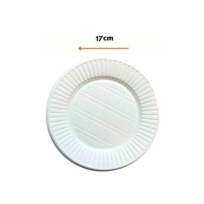 Plato Chico de Plastico 17CM paquete 50 unidades