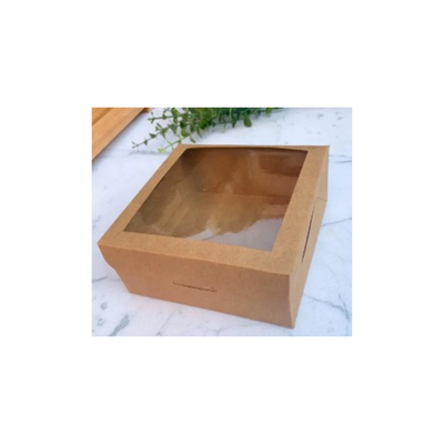 Caja Multiuso C/Visor Cuadrado KRAFT 12X12X5  X10Uni