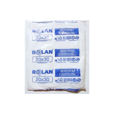 Bolsas Camiseta BLANCA 20×30 Rolan