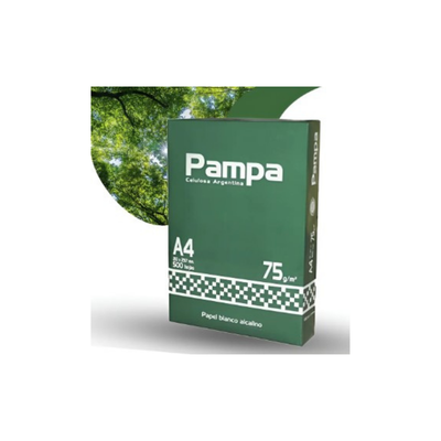 Resma A4 75grs Pampa Papel Obra 500 Hojas X Unidad