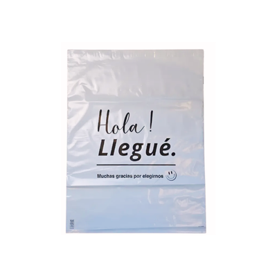 Bolsa Ecommerce "Hola Llegué" 30x40 Blanca