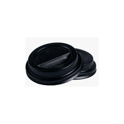 Tapa Vaso Polipapel Con Pico Negra 8 Oz (240cc)