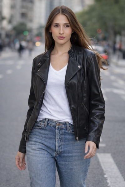 Chaqueta de eco-cuero 