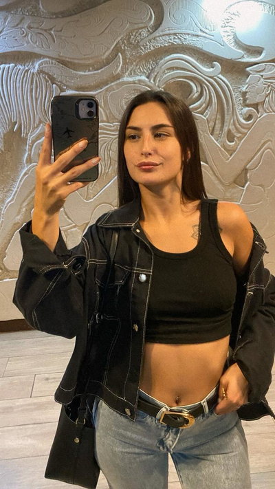 Campera de jean Negra