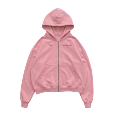 ZIP HOODIE BOXY FIT ROSA