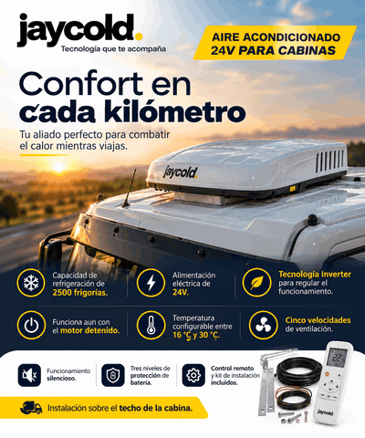 Aire Acondicionado Eléctrico Jaycold MJ-24 Inverter 24V para Camiones – 2500 Frigorías