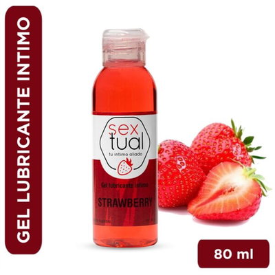 Gel Lubricante , Strawberry FRUTILLA sextual 80ml