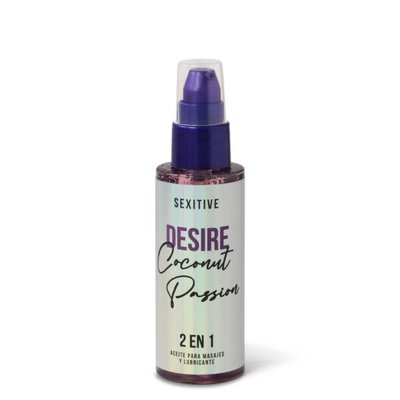 Aceite para masajes y gel Lubricante 2 en 1 Coco – 60ml