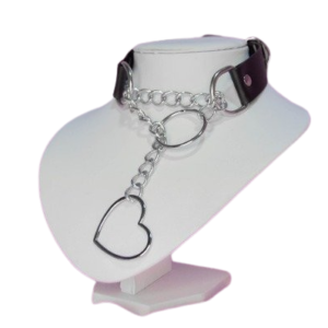 Collar ahorque argolla y corazon