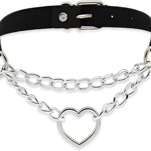 Collar corazon cadena NEGRO Choker Chained Lover