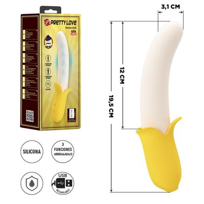 pretty love banana geek vibrador con movimiento