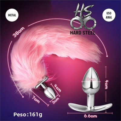 Plug anal con cola de zorro y luz led