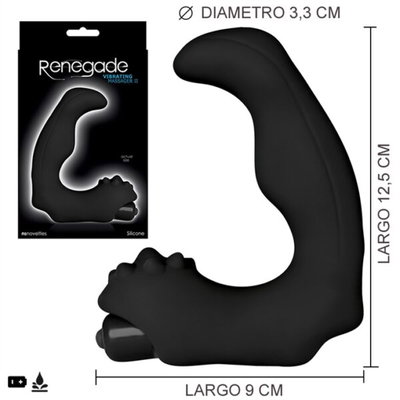 Vibrador prostatico de suave textura renegade