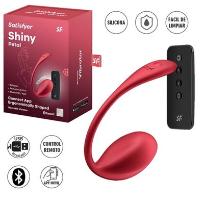 Shiny Petal estimulador de punto g y clitoris con control remoto APP satisfyer