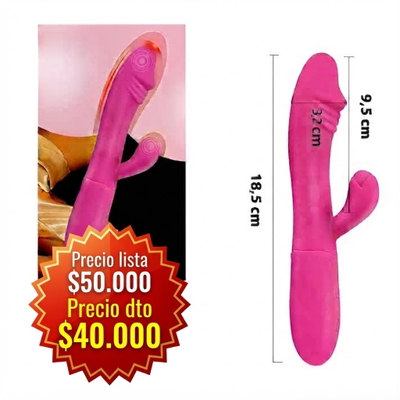 Pegasus : Vibrador de punto G con estimulador y 10 funciones de vibracion y 5 velocidades