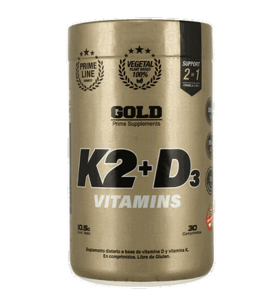 K2 + D3 VITAMINA GOLD NUTRITION x30 cápsulas 