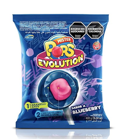 Chupetín Pops Evolution Blueberry x 24u.