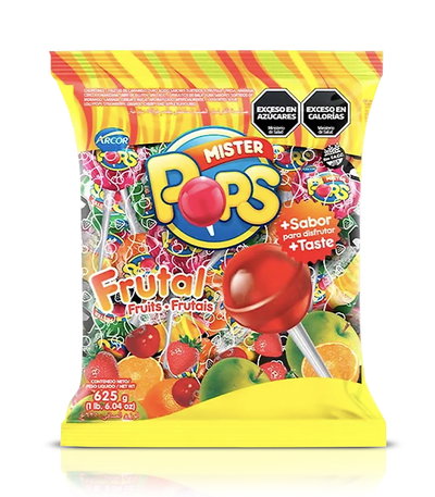 Chupetín Pops Frutal x 50u.