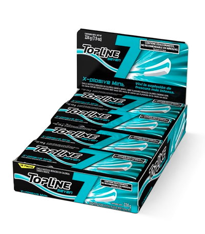 Chicles Topline Seven Xplosive Mint x 16u.